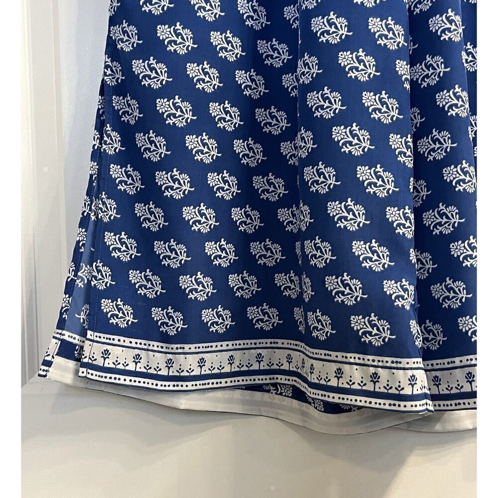 Octavia Womens Wide Leg Palazzo Pants Sz S Blue Floral Flowy Boho Y2k EUC - Picture 4 of 10